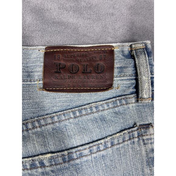 Polo Ralph Lauren Jeans Men 35/30 Blue Denim 100% Cotton Light Wash Straight Leg - Picture 3 of 6